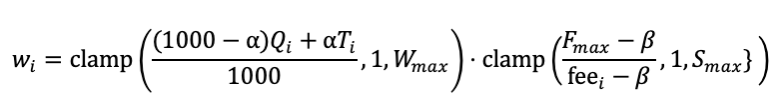 Arbiter Weight Formula